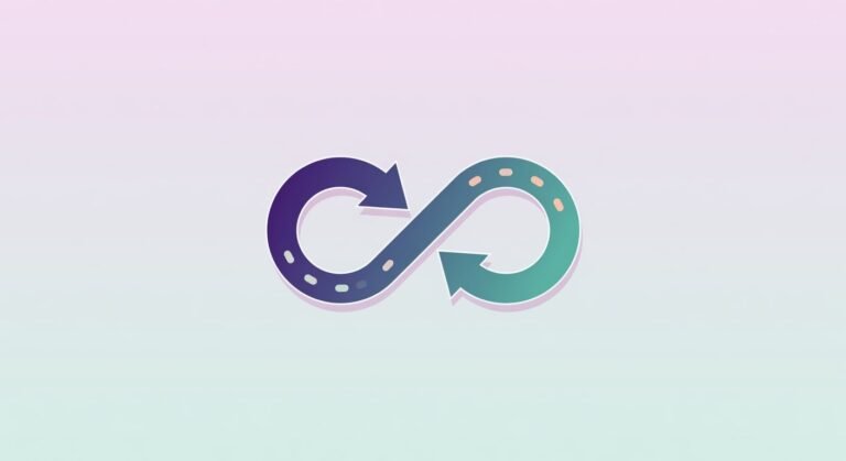 Introduction a Jenkins - boucle infinie CI/CD violette et verte sur fond pastel