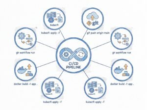 Jenkinsfile - schema d un pipeline CI/CD avec git docker et kubectl