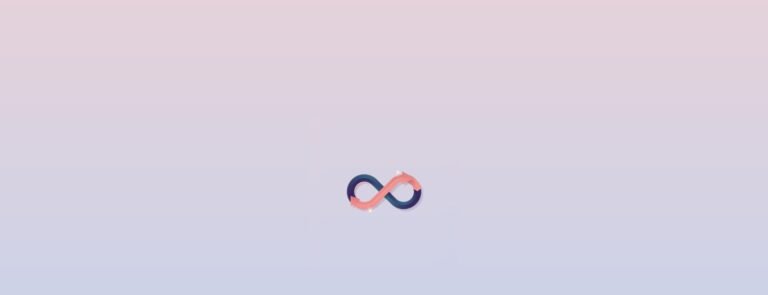 Introduction a Maven - boucle infinie rose et bleue sur fond pastel