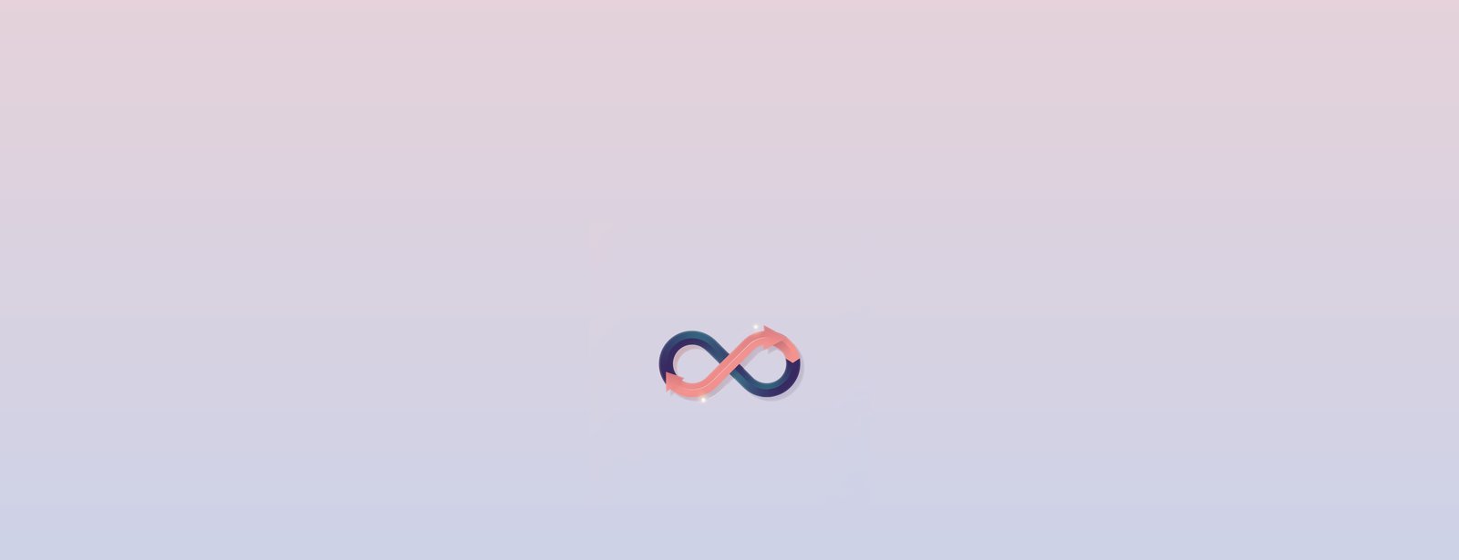 Introduction a Maven - boucle infinie rose et bleue sur fond pastel