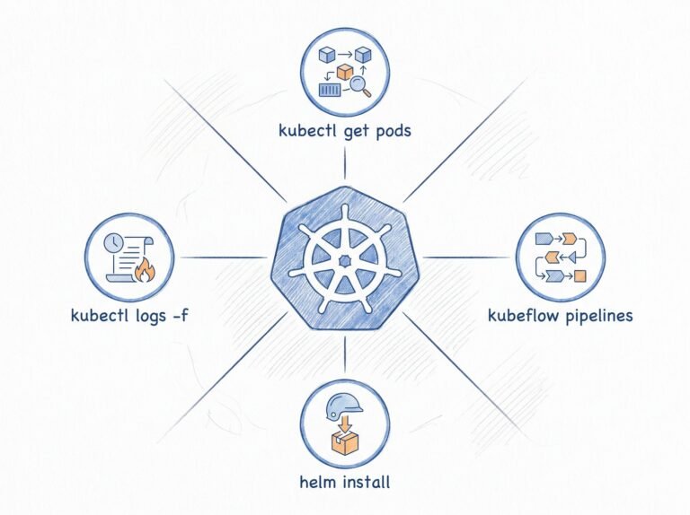 Diagramme Kubernetes avec kubectl get pods et helm install - affectation des Pods aux noeuds