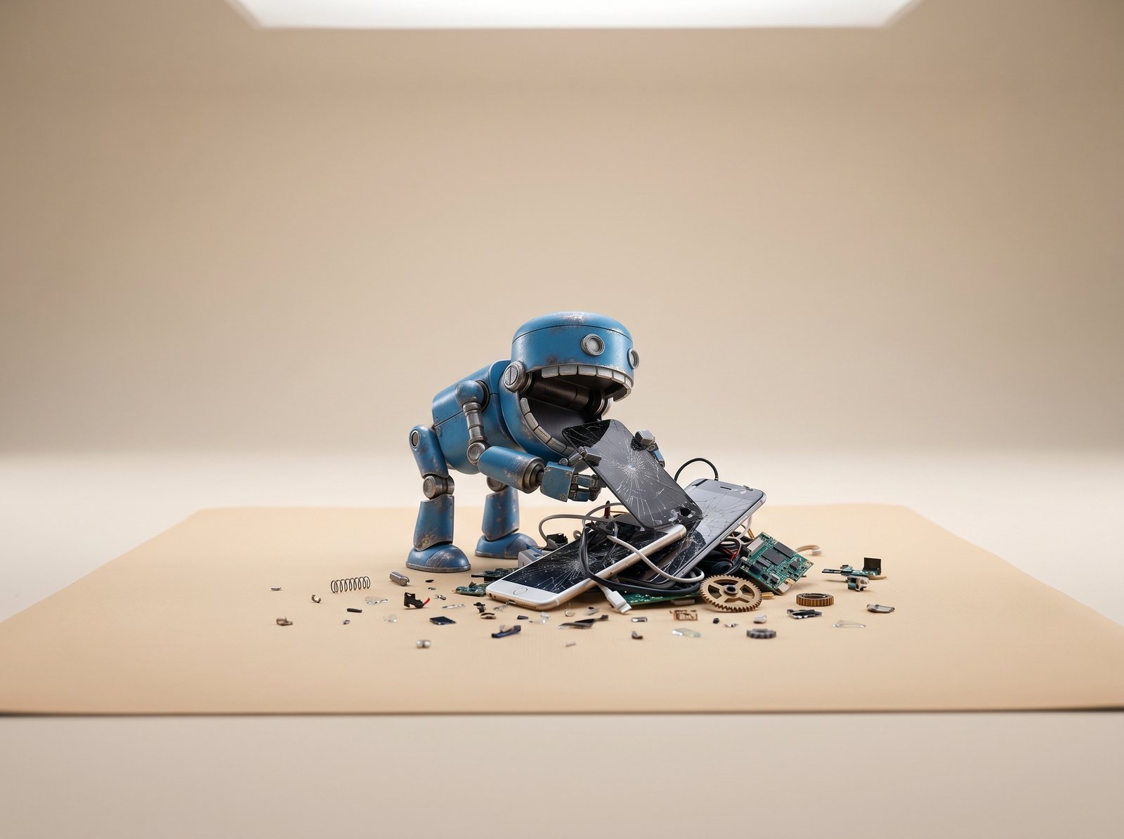 Robot SRE sur fond beige - alertes Azure Monitor