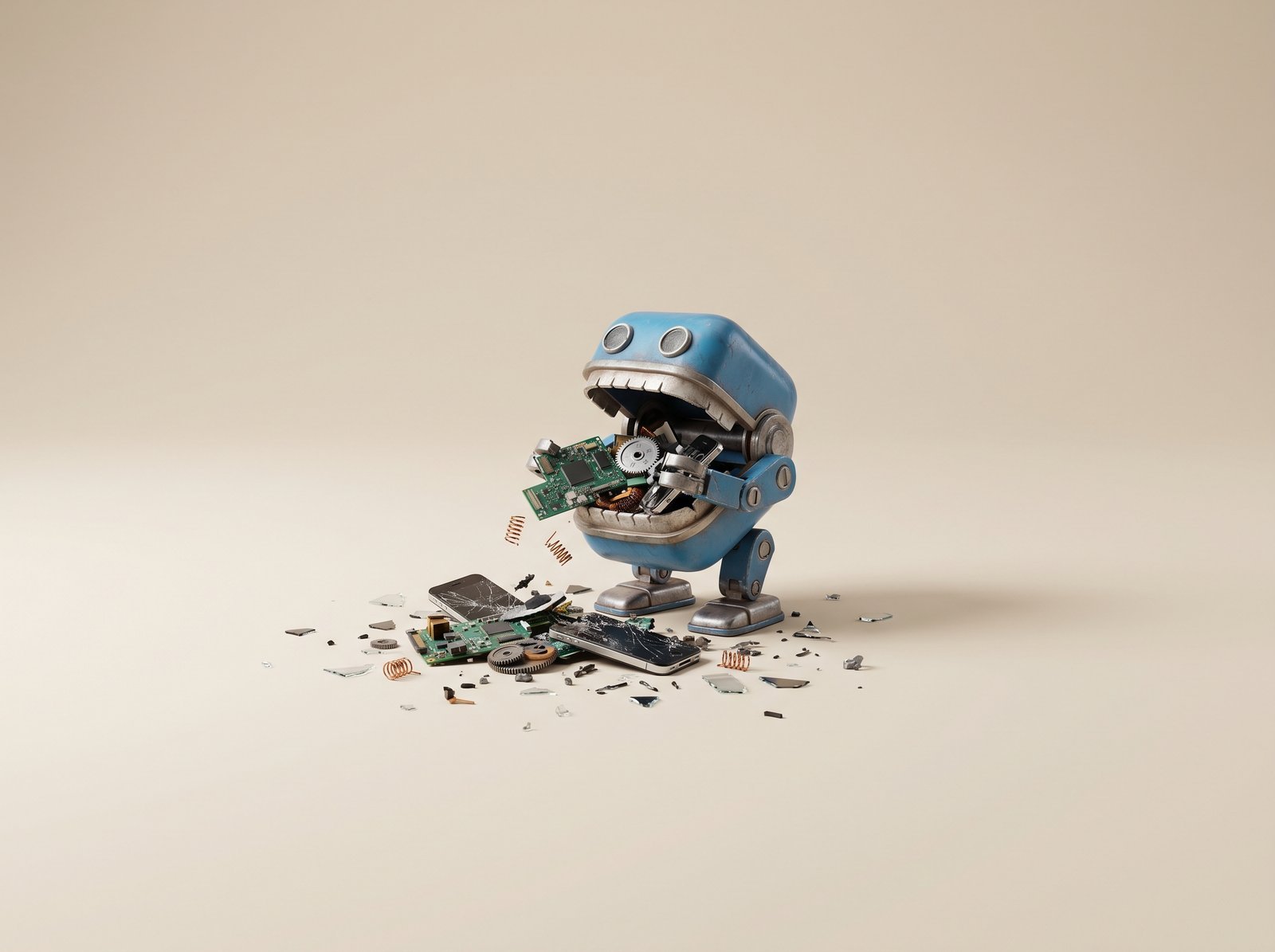 Robot de supervision sur fond beige - journalisation CloudWatch d'un cluster EKS